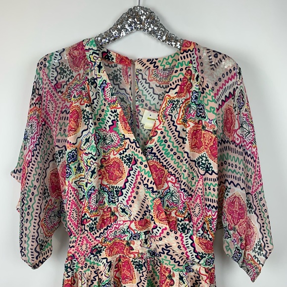 Anthropologie Maeve Siya Kimo Pink Printed Dress - Picture 4 of 8